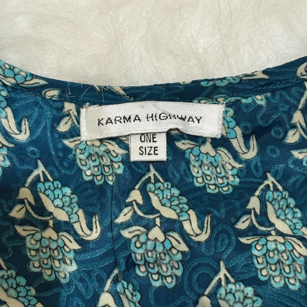 Karma Highway Maxi Dress One Size Womens Long Sleeve Boho Flowy - Picture 8 of 9